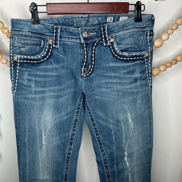 Miss Me Blinged Out Boot Cut Jeans - Picture 1 of 6